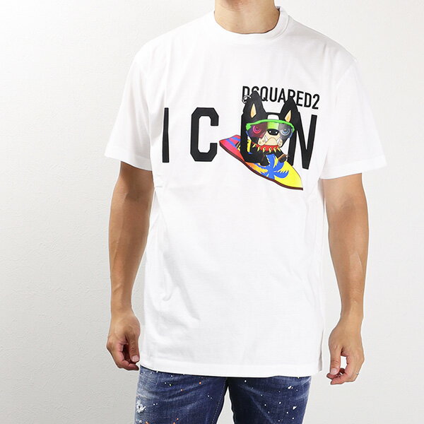 DSQUARED2 ディースクエアード Icon Ciro Cool T-Shirts Tシャツ 半袖 クルーネック ロゴT ロゴプリント コットン メンズ S79GC0064S23009