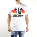 Dsquared2 ディースクエアード Surf Beach T-shirt Tシャツ 半袖 クルーネック ロゴT ロゴプリント コットン メンズ S74GD1135S23009