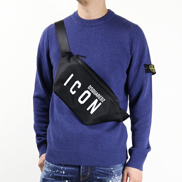 Dsquared2 ディースクエアード Icon Bodybag ボディバッグ ウエストバッグ クロスボディ 鞄 ロゴ 軽量 メンズ BBM003311703199