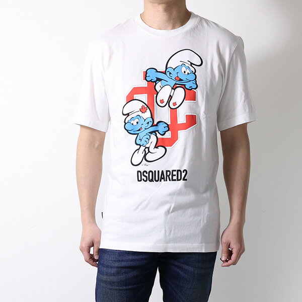 Rakuten - Dsquared2 ディースクエアード Tシャツ Smurfs DC T-Shirts スマーフ S78GD0092 S24558 メンズ 半袖 カットソー クルーネック ロゴT コットン LaG Onlinestore