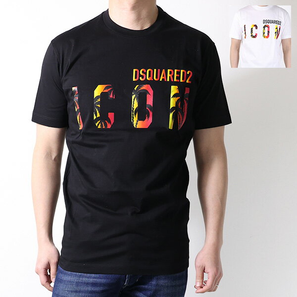 Rakuten - Dsquared2 ディースクエアード Tシャツ Icon Crewneck T-Shirts S79GC0065 S23009 メンズ 半袖 サンセット カットソー クルーネック コットン ロゴT LaG Onlinestore