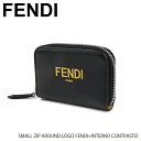 【最大1000円OFFクーポン配布中!9/27迄】FENDI フェンディ SMALL ZIP AROUND LOGO FENDI+INTERNO CONTRASTO スモール ジップ アラウンド インテルノ コントラスト コインケース 小銭入れ ロゴ メンズ 7M0257 ADM8 F0R2A 財布 黒