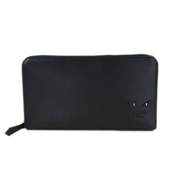 FENDI フェンディ Bugs Eye Zip Around Wallet 7M0275 6OC F0GXN バグズ アイ ジップアラウンド ウォレット ロゴ 長財布 スマホケース トラベルケース メンズ