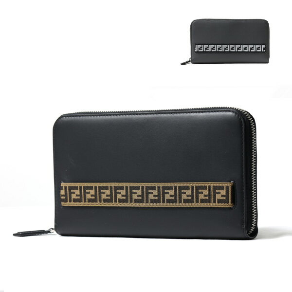 FENDI フェンディ FF Logo Zip Around Wallet 7M0276 A8VC F128U F17BJ FFロゴ ジップアラウンド ウォレット 長財布 スマホケース トラベルケース メンズ