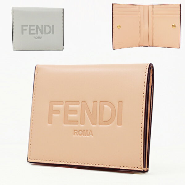 フェンディ 財布（レディース） 【5/31迄！SNSフォロワーさん限定 5％OFFクーポン発行中】FENDI フェンディ BI-FOLD WALLET スモール財布 二つ折り財布 折りたたみ財布 ミニウォレット レザー 無地 本革 ロゴ レディース 8M0468 AAYZ F14N1