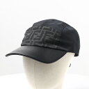 FENDI フェンディ Black Nylon Baseball Cap ベースボールキャップ キャップ 帽子 FFロゴ ナイロン レザー メンズ FXQ882APVC