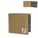 フェンディ 財布（メンズ） FENDI フェンディ FF Logo Bi-Fold Wallet 折りたたみ財布 ミニ財布 カードケース 名刺入れ レザー 本革 FFロゴ メンズ 7M0356AFF2