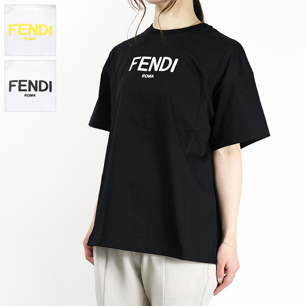 フェンディ プレゼント レディース 【5/18限定！当選確率1/2 最大100％バック】FENDI フェンディ FENDI KIDS CREWNECK T-SHIRTS Tシャツ コットン 半袖 クルーネック コットン キッズ 女の子 大人もOK レディース JUI137 7AJ