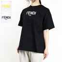 4/30迄！Instagramフォロワーさん限定クーポン発行中！FENDI フェンディ FENDI KIDS CREWNECK T-SHIRTS Tシャツ コットン 半袖 クルーネック コットン キッズ 女の子 大人もOK レディース JUI137 7AJ