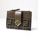 FENDI フェンディ FF Diamonds Zip Card Case FFダイヤモンド カードケース コインケース フラグメントケース ロゴメタル レザー...