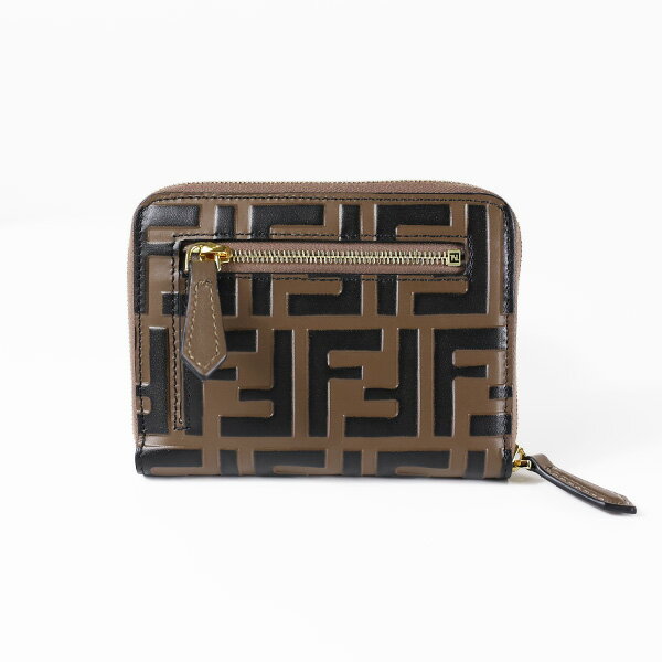 FENDI フェンディ 二つ折り財布 FF Diamond Zip Around Bi-Fold Wallet FFダイヤモンド ジップアラウンド財布 ミディアム 8M0508 ADYM レディース レザー ラウンドファスナー ミニ財布 小銭入れあり FFロゴ LaG Onlinestore