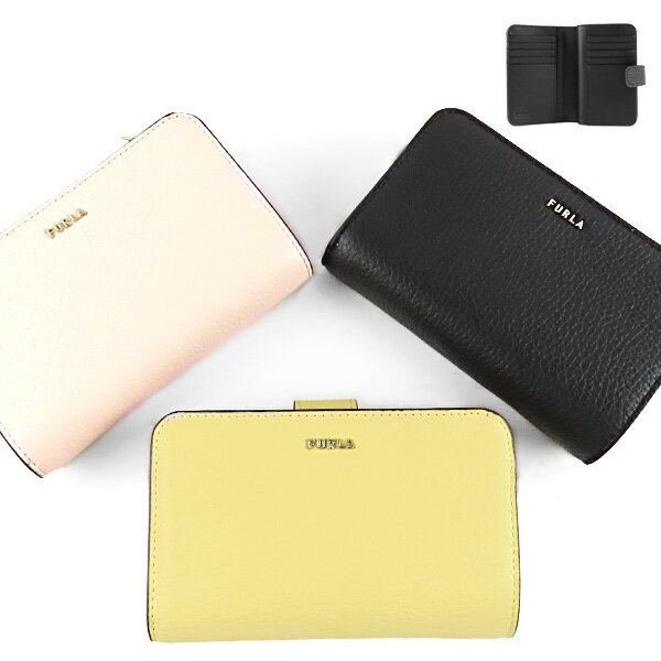 フルラ 二つ折り財布 レディース FURLA フルラ FURLA BABYLON M COMPACT WALLET PCX9UNO HSF000 MIM00 O6000 PER00 バビロン コンパクト ウォレット ロゴ ミニ財布 二つ折り財布 レディース