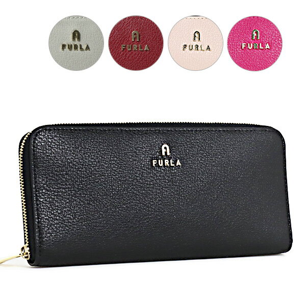 FURLA フルラ FURLA SLIM WALLET WP00192 AX0732 0874S BON00 O6000 長財布 ウォレット ラウンドファスナー レザー 本革 メタルロゴ アーチロゴ レディース