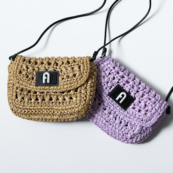 フルラ 可愛いショルダーバッグ レディース FURLA フルラ Raffia Mini Shoulder Bag ラフィア ミニショルダーバッグ クロスボディバッグ 鞄 ポシェット レディース WE00307046000 IRI00