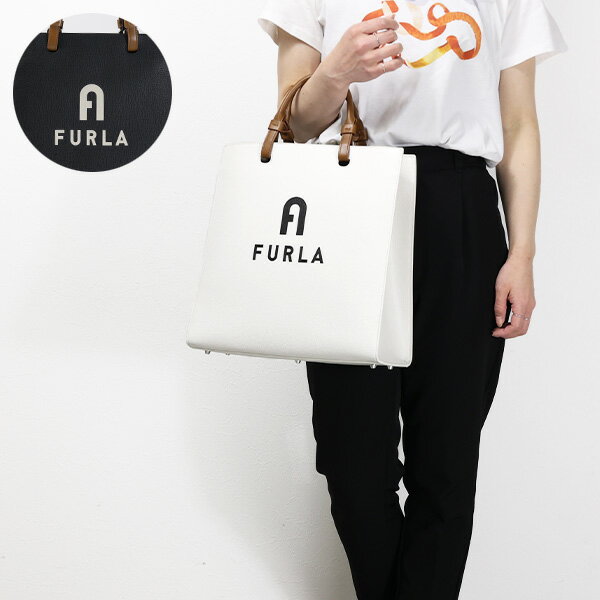 フルラ ハンドバッグ（レディース） 【5/18限定！当選確率1/2 最大100％バック】FURLA フルラ VARSITY STYLE L TOTE ヴァーシティ スタイル トートバッグ ハンドバッグ 鞄 A4 ロゴ レザー レディース WB00728 BX1230