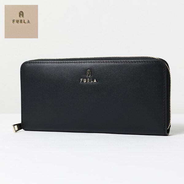 フルラ 革長財布 レディース FURLA フルラ CAMELIA XL ZIP AROUND SLIM WALLET 長財布 ラウンドファスナー カメリア XLサイズ メタルロゴ アーチロゴ レザー レディース WP00313 AX0733