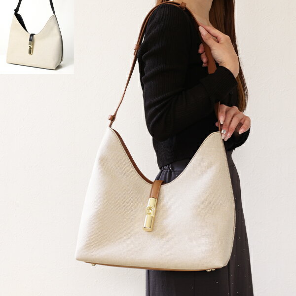 Furla - FURLA フルラ ショルダーバッグ Goccia M Hobo Bag ゴッチャ M WB01633 BX3542 レディース ホーボーバッグ ハンドバッグ 鞄 キャンバス レザー LaG Onlinestore