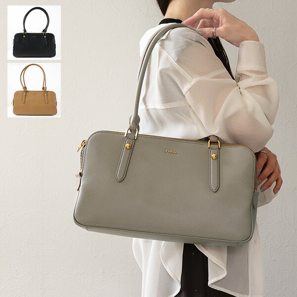 タグ #FURLA #ショルダーバッグ #トートバッグ お買物について-必ずお読みください (新しいウインドウで開きます) ボストンバッグ ハンドバッグFURLA フルラ ショルダーバッグ GIULIA M BOSTON BAG ジュリア WB01871 BX0460 レディース トートバッグ 肩掛け ミディアム レザー ロゴ 鞄 商品説明 傷や汚れが付きにくく、耐久性に優れたレザー製のボストンバッグ「GIULIA」ミディアムサイズ。端正なスクエア型のフォルムに、2つに分かれたコンパートメントで整理整頓がしやすい仕様。肩掛けしやすい長めのハンドルを備え、通勤からデイリーまで幅広く活躍する上品なひと品です。 ブランド名 FURLA（フルラ） 色・柄 Linen ：ライトグレーTabacco ：ブラウンNero ：ブラック【金具：ゴールド】 サイズについて サイズ 本体：約 高さ20cm×横幅33cm×奥行/マチ10.5cmハンドル：約58cm重量：約800g ※上記はスタッフがメジャーで採寸したサイズとなり、若干の差異がある場合がございます。予めご了承ください。 仕様 開閉：ファスナーコンパートメント×2内側：ファスナーポケット×1、オープンポケット×2 素材 ラミネート加工牛床革、スエード 付属品 保存袋 注意事項 ※天然皮革を使用している為、輸入時より目立たない程度の微細な傷、汚れ、スレ、シワなどの跡がついている場合がありますが、素材上の性質とご了承下さい。検品はしておりますが、革製品特有のシワやキズ等をお気になさる方はご遠慮ください。 ※当店で取り扱う海外ブランド品は全て並行輸入となり、海外基準による検品のため若干の後始末の粗さ、小さな汚れ、金具のくもり、キズシワ等が見受けられる場合がございます。これらの状態を気にされる方はご注文前にご検討いただき、ご了承の上ご注文いただきますようお願いします。 ※実際の商品になるべく近い色を再現しておりますが、ご覧になっているモニターの色の違いにより、実際の商品と色合いが異なる場合がございます。 ⇒ ギフトラッピングのご注文はこちらから