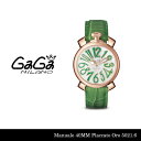 【送料無料】【LaGアウトレット】【訳あり:箱無し】【GaGa MILANO-ガガ ミラノ-】Manuale 40MM Placcato Oro 5021.6 PG Green