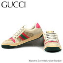 GUCCI グッチ Womens Screener Leather Sneaker［570443 9 ...