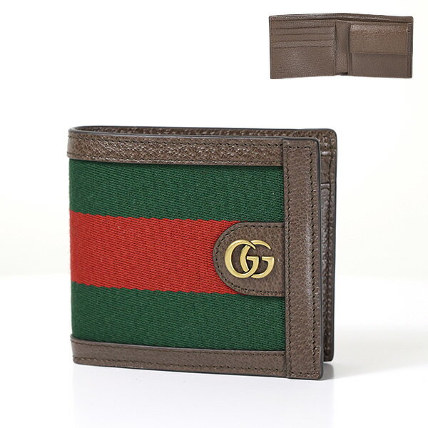 グッチ 二つ折り財布（メンズ） GUCCI グッチ Double G Web Bi-Fold Wallet 二つ折り財布 コンパクト財布 ミニ財布 レザー メンズ 722941 HE2VT 8742