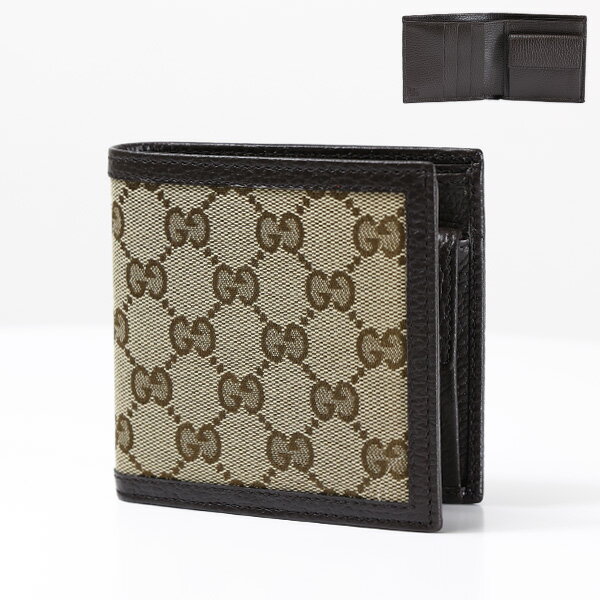 グッチ 革二つ折り財布 メンズ GUCCI グッチ GGCANVAS Bi-Fold Wallet 折りたたみ財布 二つ折り財布 コンパクト 小銭入れあり 本革 レザー メンズ 150413 KY9LN