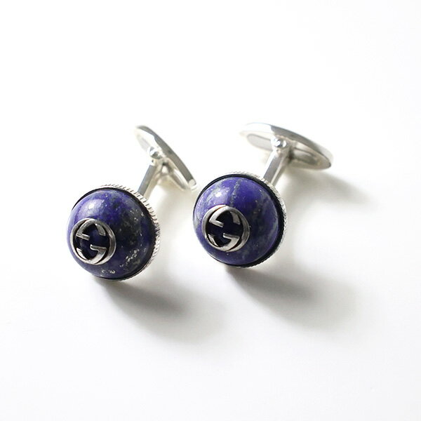 GUCCI グッチ カフスボタン Interlocking G Lapis Cufflinks YBE64558900100U メンズ インターロッキングG ラピスラズリ カフリンクス 天然石 シルバー925 silver925 アクセサリー LaG Onlinestore