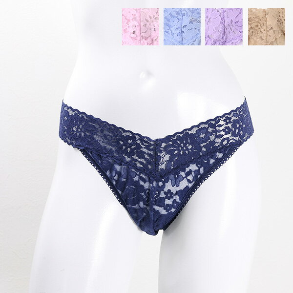 【返品交換不可】【ネコポス配送：1点迄】hanky panky ハンキーパンキー Daily Lace Original Rise Thong デイリーレース オリジナル ライズ Tバッグ 花柄 アンダーウェア 下着 レディース 771101