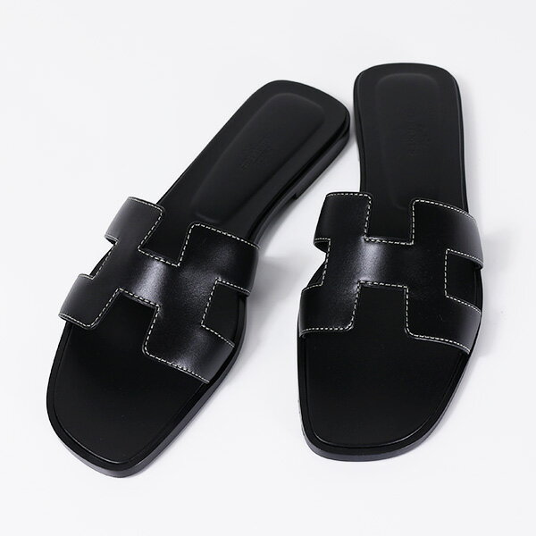 HERMES エルメス ORAN SANDAL サンダル フラットサンダル シューズ Hロゴ レディース H021056Z 01340