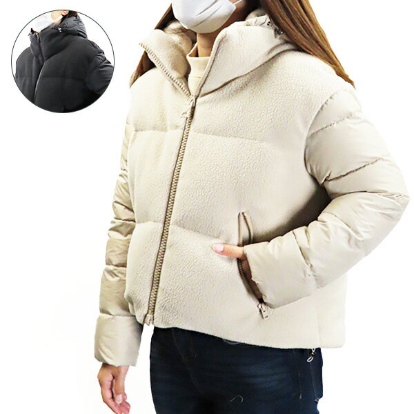 楽天LaG OnlineStore　楽天市場店【5/18限定！当選確率1/2 最大100％バック】HERNO ヘルノ DOWN JACKET PI1378D 12320 9300 1985 異素材 切替 ダウン ジャケット ボア フリース ショート丈 アウター レディース