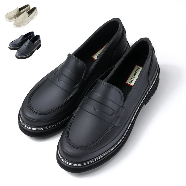 HUNTER ハンター WOMENS REF STITCH PENNY LOAFER ローファー 靴 レインシューズ 晴雨兼用 防水 レディース WFF1089RMA