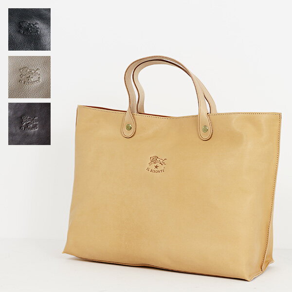 ハンドバッグ IL BISONTE イルビゾンテ TOTE BAG BTH022 PV0001 NA155B ハンドバッグ レザー 本革 ロゴ カジュアル キレカジ レディース