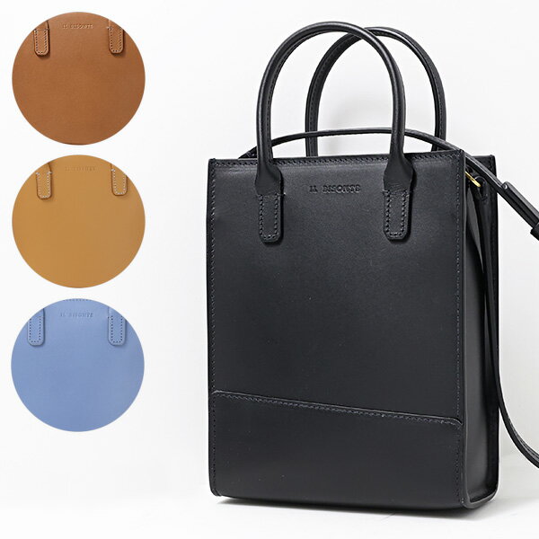 ハンドバッグ IL BISONTE イルビゾンテ HAND BAG BHA014 PV0039 BK253H BW300H BL273H NA198H ショルダーバッグ クロスボディバッグ レザー 本革 ロゴ カジュアル キレカジ レディース