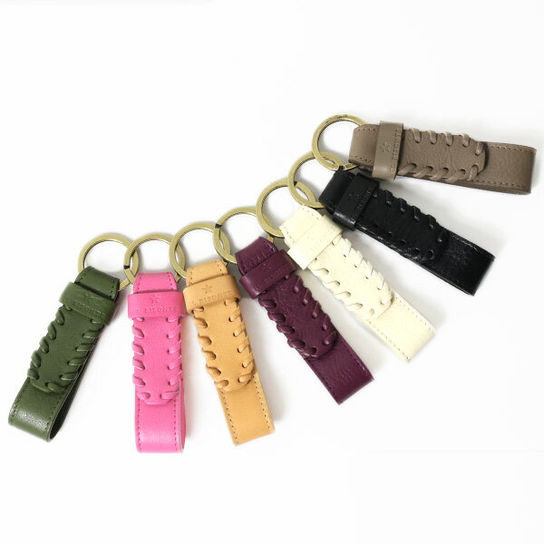 IL BISONTE イルビゾンテ Key Holder SKH149 PV0001 キーホルダー キーリング レザー 本革 ロゴ シンプル メンズ レディース ユニセックス LaG Onlinestore