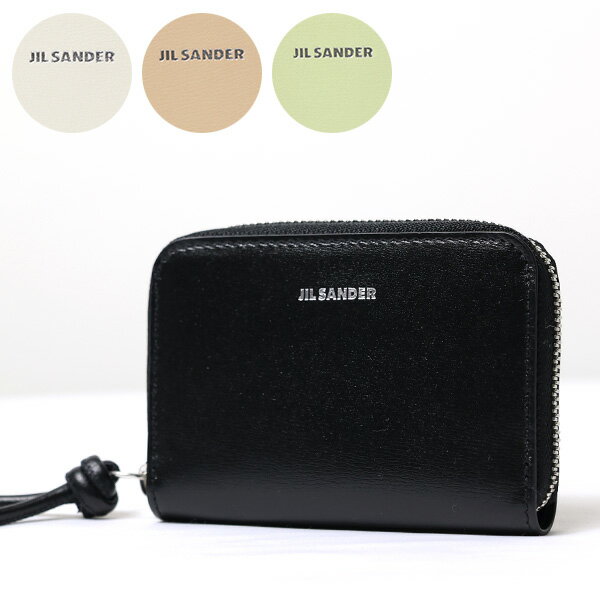 JIL SANDER ジルサンダー ZIP ARIUND WALLET SM GIRO コインケース 小銭入れ ラウンドファスナー ミニ財布 レザー 本革 ロゴ レディース J07UI0007 P5244