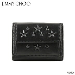 JIMMY CHOO ジミーチュウ NEMO ネモ 三つ折り財布 スタースタッズ コインケース 財布