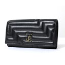 ジミーチュウ 財布（レディース） 【3月31迄！タイムセール価格！】JIMMY CHOO ジミーチュウ MARTINA Long Wallet 長財布 小銭入れ有 かぶせ蓋 本革 レザー レディース MARTINA NBA