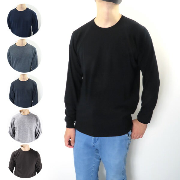 【先着150名 ギフトボックス プレゼント 】JOHN SMEDLEY ジョンスメドレー KERSHAW Pullover Crew Neck Knit 30ゲージ カーショー メリノウール クルーネック 長袖 ニット メンズ