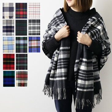 Johnstons ジョンストンズ Cashmere Tartans 100% カシミア タータンチェック大判ストール [WA000056][190×70cm]