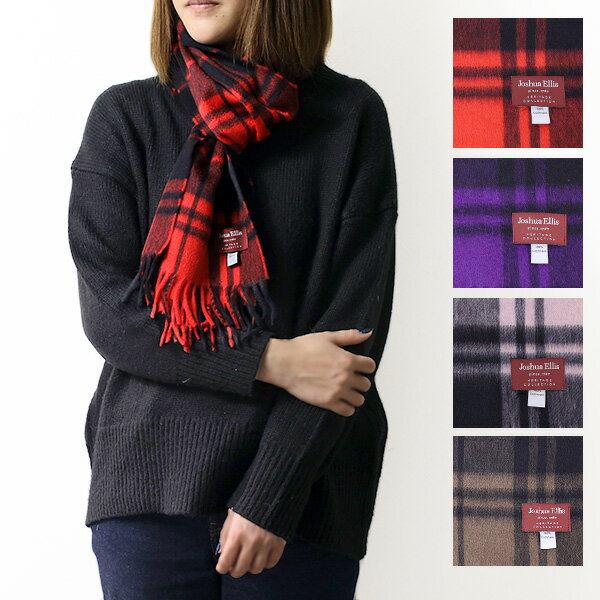 Joshua Ellis ジョシュアエリス Cashmere Stole 25cmx180cm カシミヤ スカーフ マフラー ストール チェック柄 レディース CPG51230 CPG..