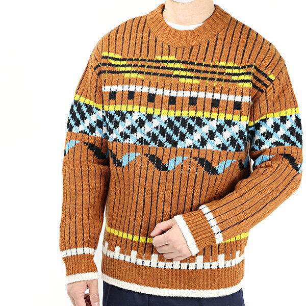 KENZO ケンゾー Fair Isle Knit ニット トップス 幾何学模様 マルチカラー クルーネック 長袖 カジュアル メンズ F965PU2123DC 14