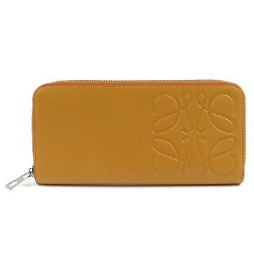 LOEWE ロエベ BRAND OPEN WALLET ジップ アラウンド ウォレット ロゴ レザー 長財布 メンズ 10654AU46 3160 Honey