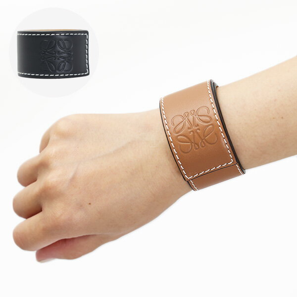 LOEWE ロエベ JEWE SMALL SLAP BRACELET スモール スラップ ブレスレット アクセサリー バングル アナグラム レディース 11919336 1100 Blackのサムネイル
