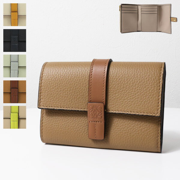 【1/15限定★抽選で2人に1人最大100％ポイントバッグ★要エントリー】LOEWE ロエベ SMALL VERTICAL WALLET C660S86X01 2463 1100 9581 3639 スモール バーティカル ウォレット ロゴ 三つ折り財布 レディース