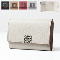 LOEWE ロエベ ANAGRAM SMALL VERTICAL WALLET C821S33X01 三つ折り財布 ミニ財布 アナグラムロゴ レザー 本革 レディース