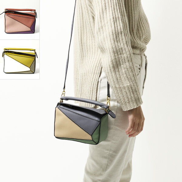 LOEWE ロエベ PUZZLE MINI BAG パズルバッグ スモール ハンドバッグ ショルダーバッグ クロスボディバッグ 鞄 レザー レディース A510U95X34 2828