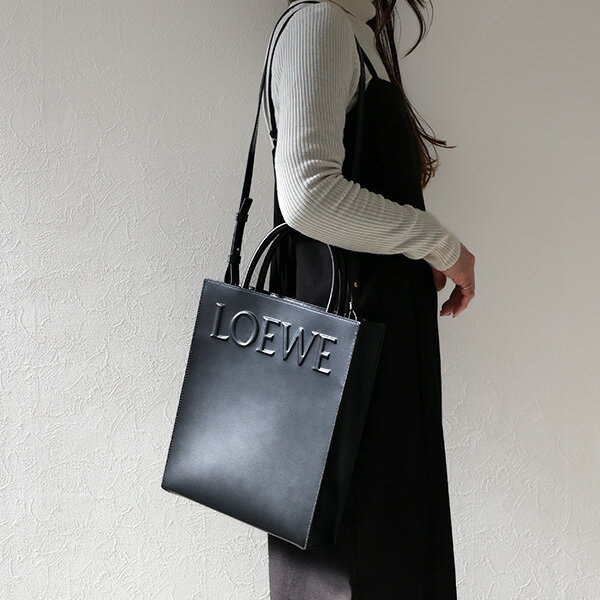 LOEWE ロエベ STANDARD A4 TOTE BAG トートバッグ ロゴ 本革 レザー A4収納可能 通勤 通学 レディース A933R18X14