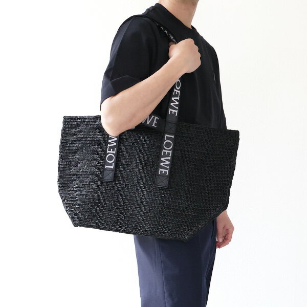 LOEWE ロエベ Fold Rafia Shopper ショッパー ショッピングバッグ ハンドバッグ ショルダーバッグ A4対応 大容量 ロゴ メンズ B507X23X10