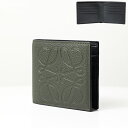 LOEWE ロエベ Anagram Bi-Fold Wallet 二つ折り財布 折りたたみ財布 小銭入れなし アナグラム バイカラーレザー 本革 メンズ C500302X02