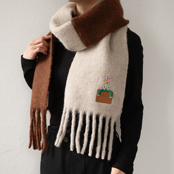 LOEWE ロエベ マフラー Alpaca and Wool Blend Scarf FSA7SS1W01 レディース メンズ スカーフ フリンジ..